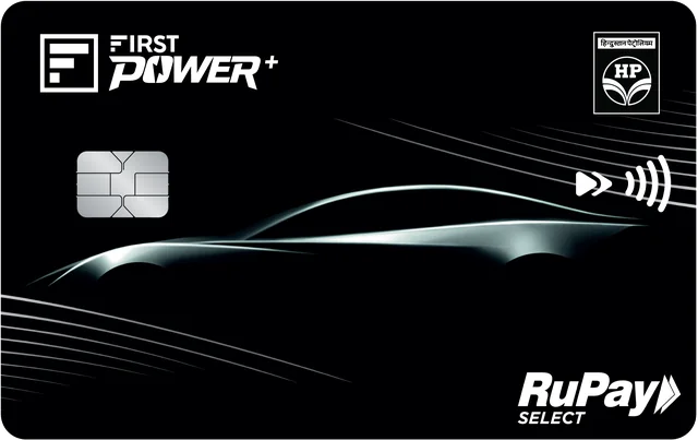 IDFC FIRST Power+ RuPay credit card, black card face